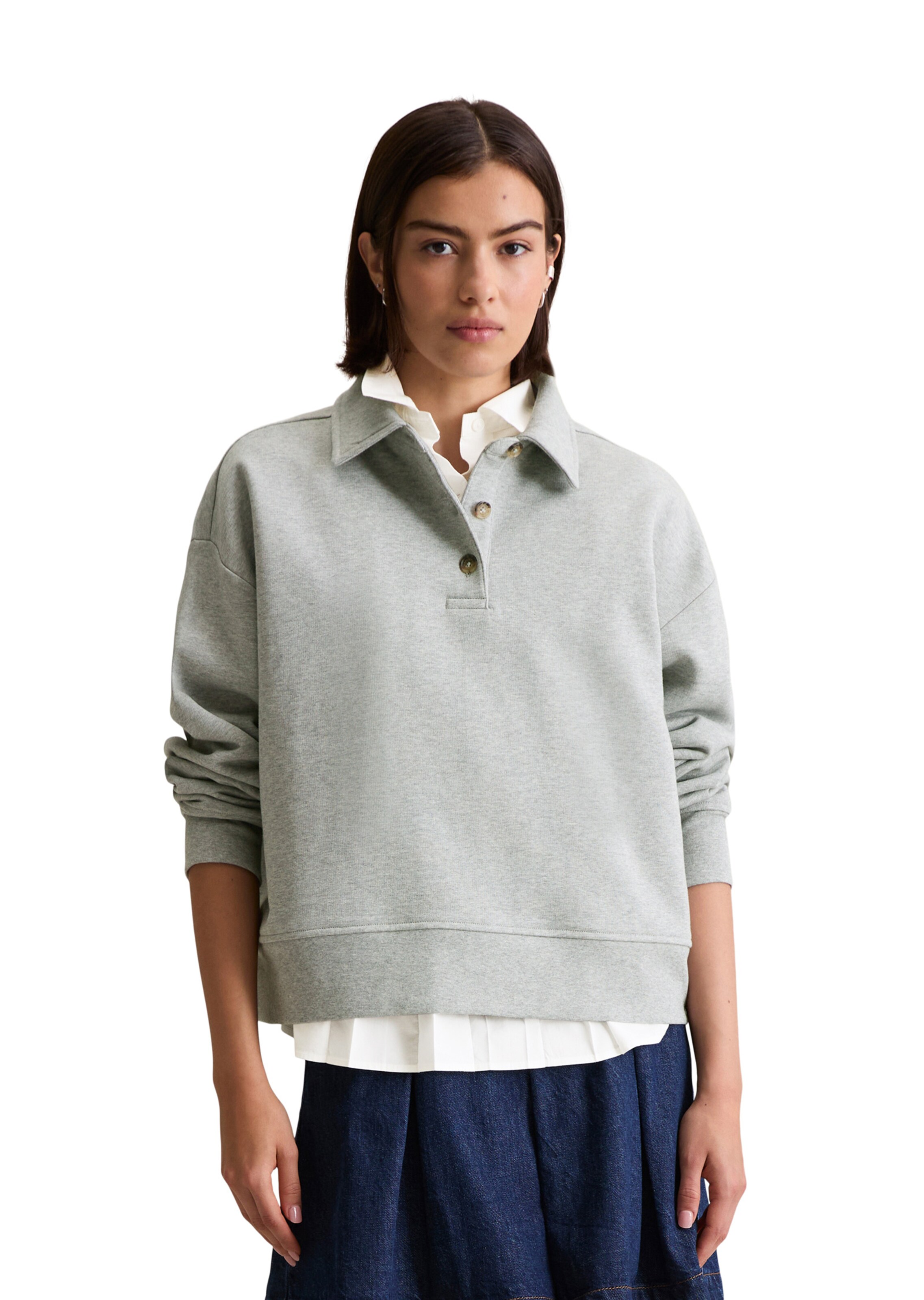 Marc O'Polo DENIM Sweatshirt in Grijs: voorkant