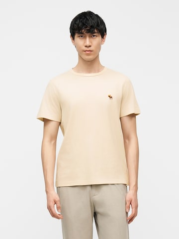 Abercrombie & Fitch Póló 'CLASSIC ESSENTIAL' - bézs: elől