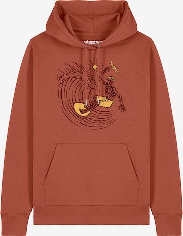Sweat-shirt ' Surfing for life ' Watapparel en marron : devant