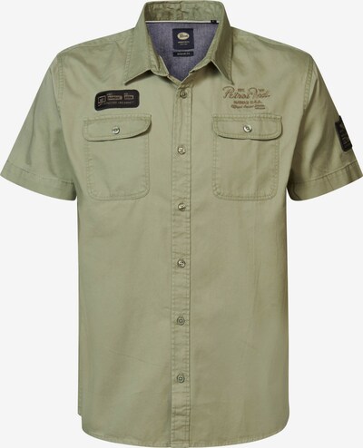 Petrol Industries Button Up Shirt in Dark beige / Green / Black, Item view