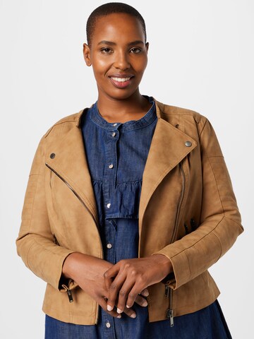 ONLY Carmakoma Between-season jacket 'Avana' in Brown: front