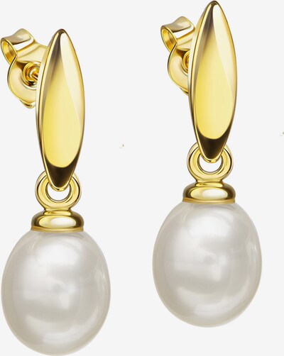 JEVELION Ohrstecker 585 Gold Perlen in gold, Produktansicht