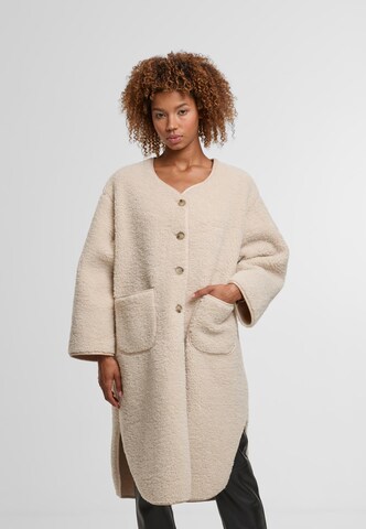 Urban Classics Between-Seasons Coat in Beige: front