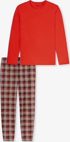 SCHIESSER Schlafanzug ' Casual Essentials ' in Braun: Vorderseite