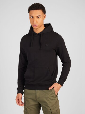 Lyle & Scott - Sudadera 'Tonal Eagle' en negro: frente