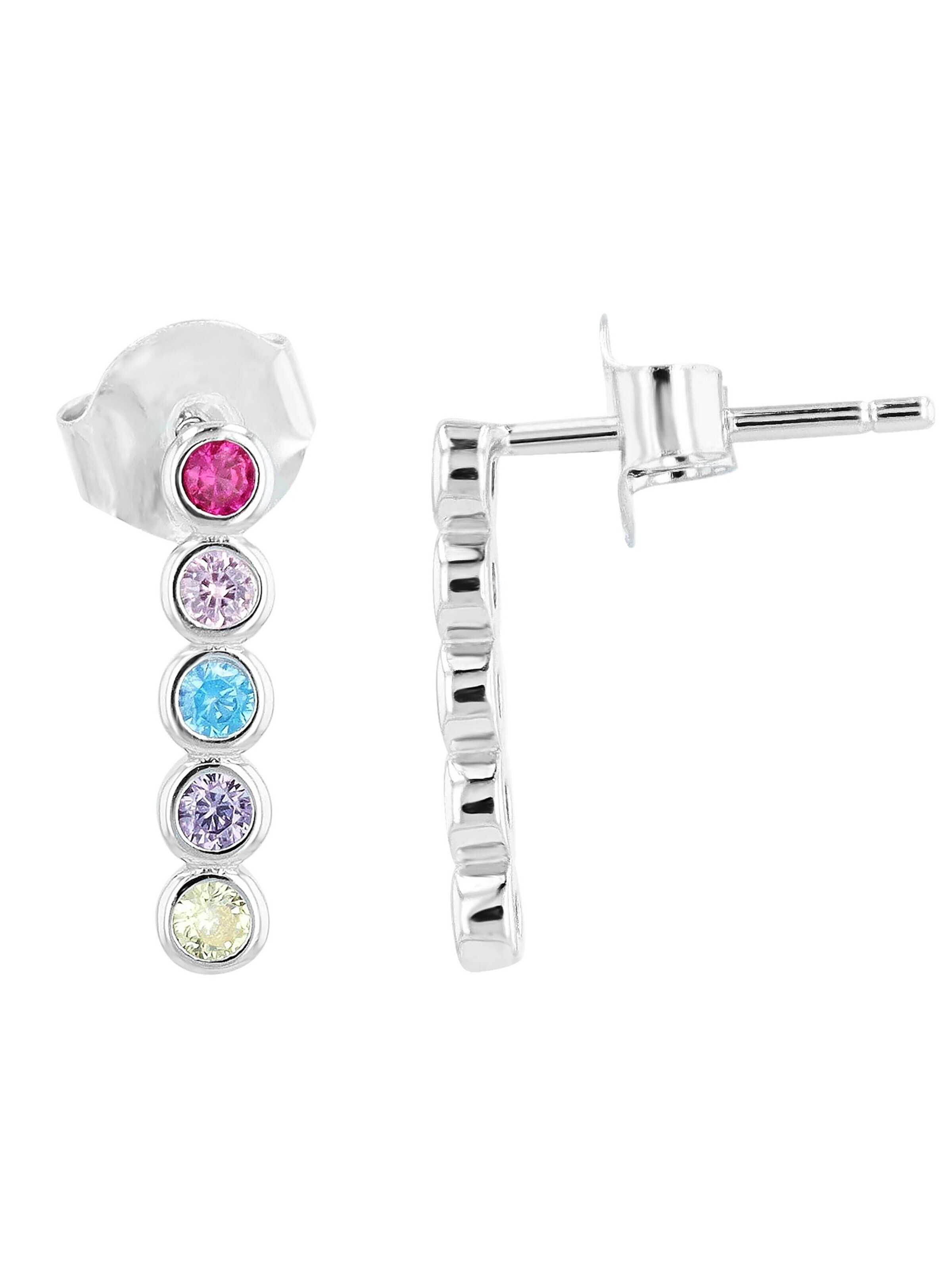Akzent Earrings '"Kira" aus 925 Sterlingsilber, rhodiniert, langlebig' in Silver