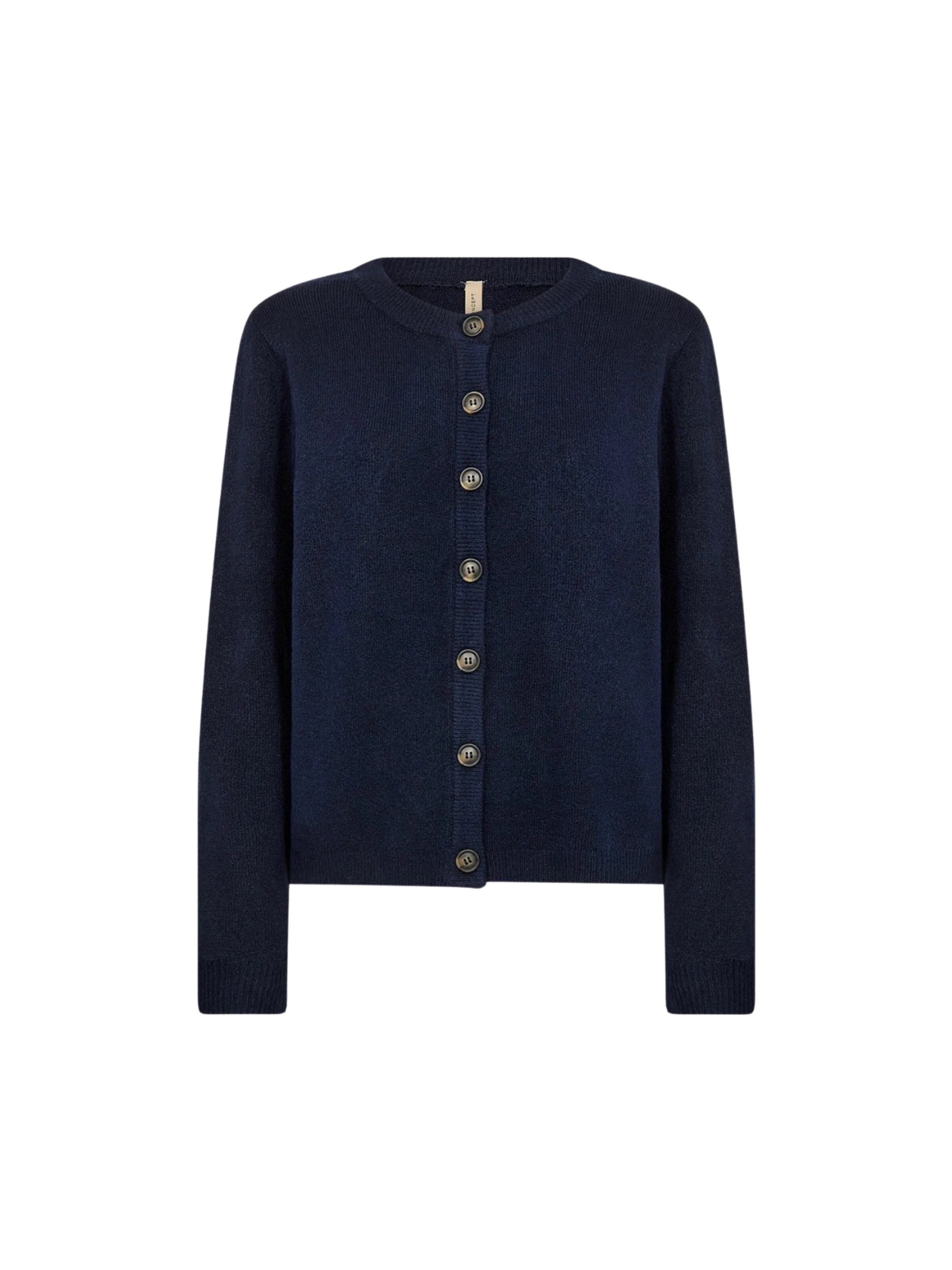 Soyaconcept Gebreid vest ' ORLEAN ' in Blauw: voorkant