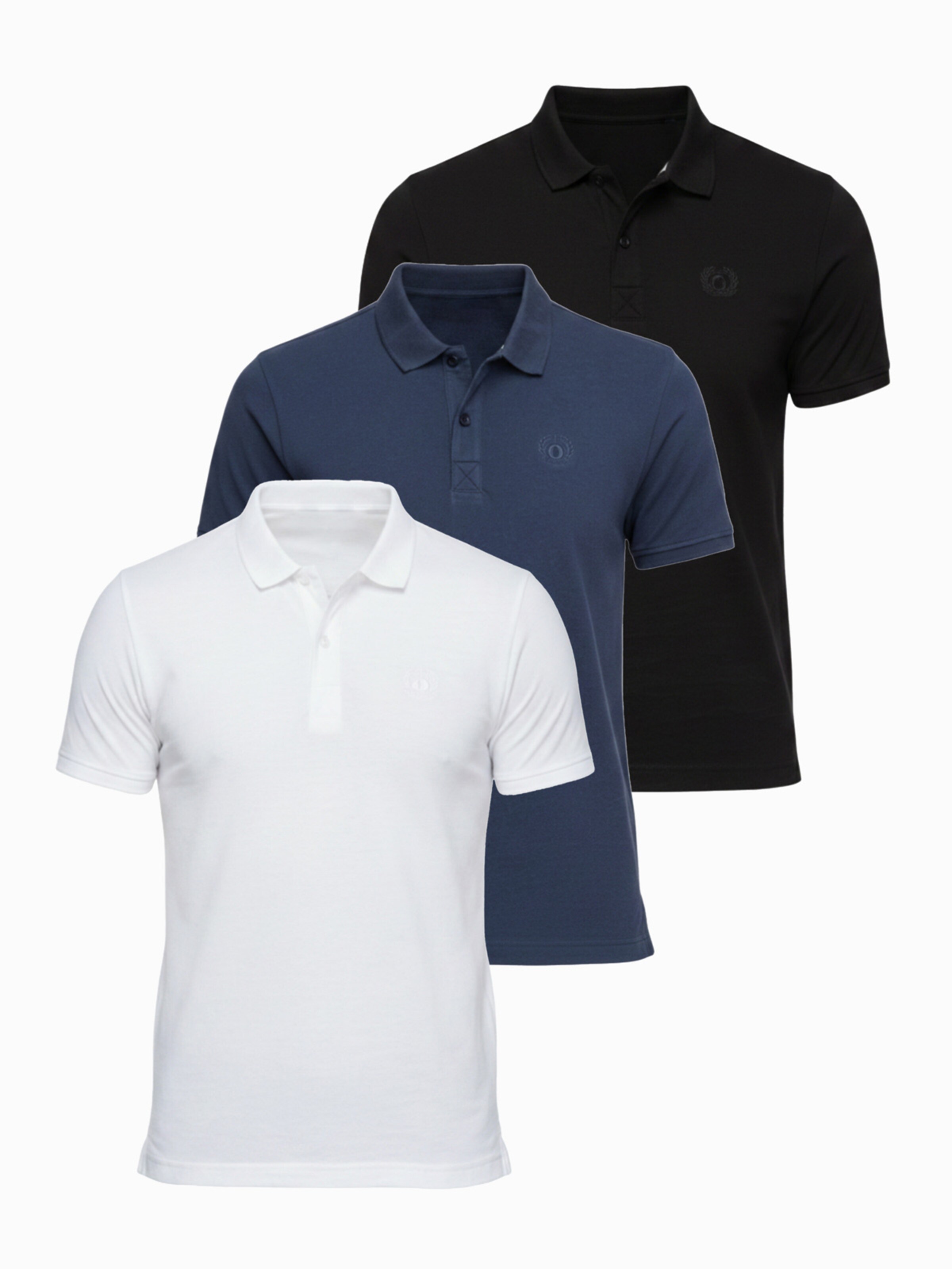 Ombre Poloshirt in Mischfarben: Vorderseite