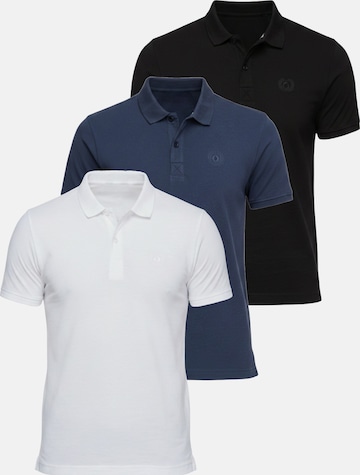 Ombre Poloshirt in Mischfarben: Vorderseite