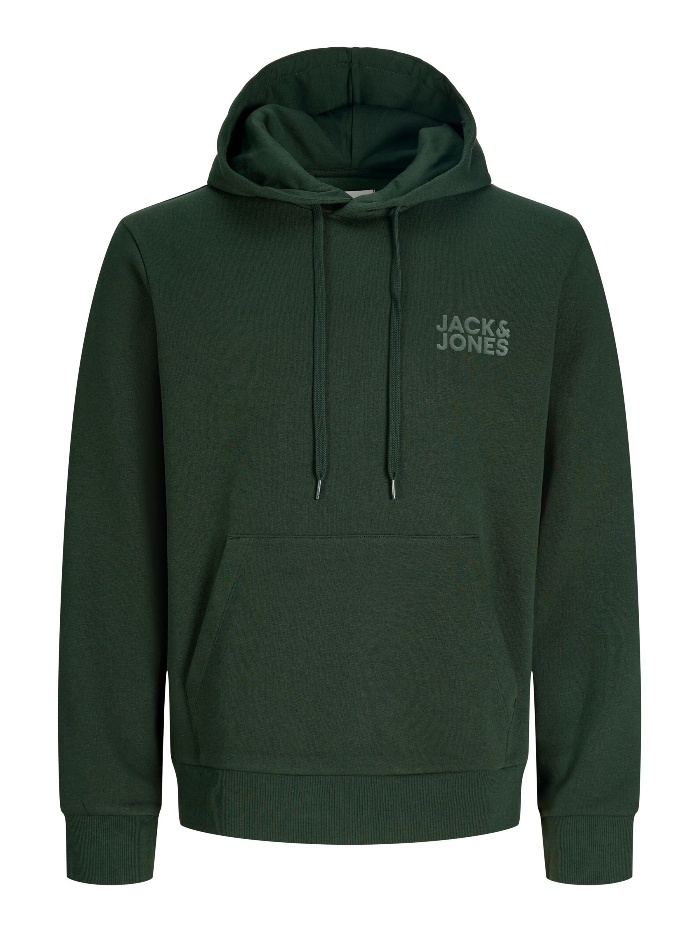 JACK & JONES Sweat-shirt en L en vert foncé, Vue avec produit