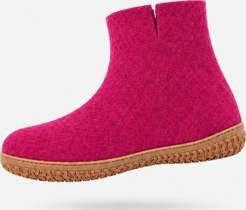 SHUS walk with nature Hjemmesko 'Filthjemmesko med høj skaft af 100% ren uld - Model Pink m/gummisål – Dansk Design fra SHUS' i pink: forside