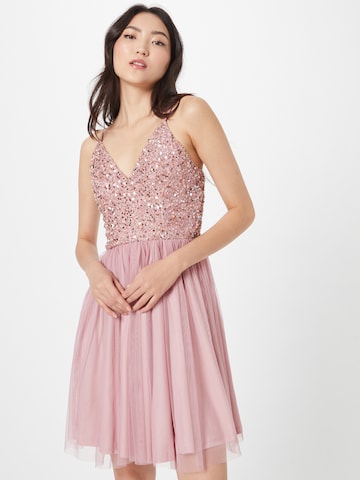 LACE & BEADS Cocktail Dress 'Allison' in Pink: front
