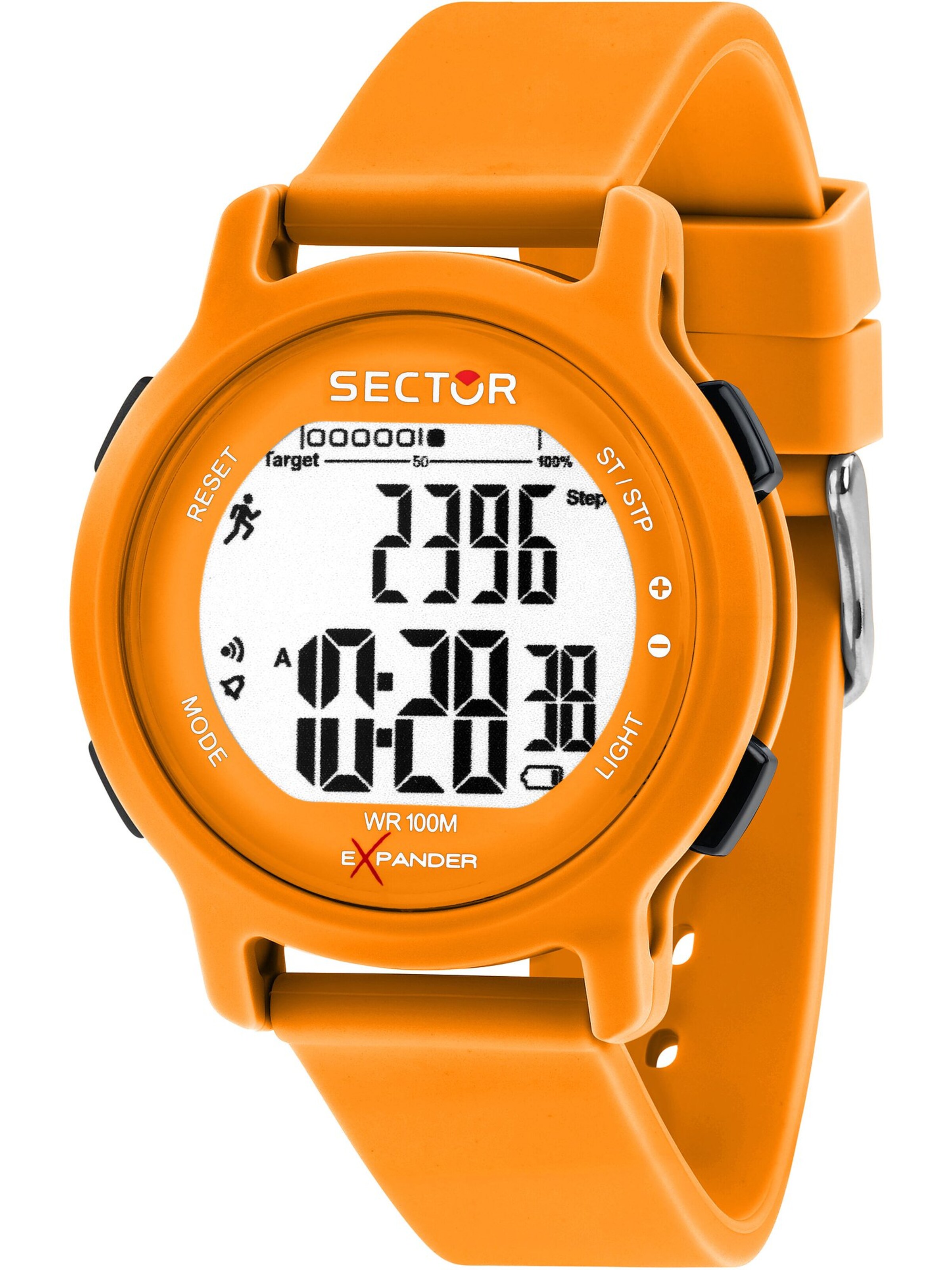 SECTOR Digitaluhr in Orange: Vorderseite