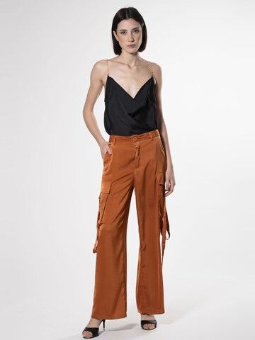 Influencer Wide Leg Cargobukser i brun