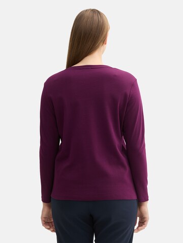 T-shirt Tom Tailor Women + en violet