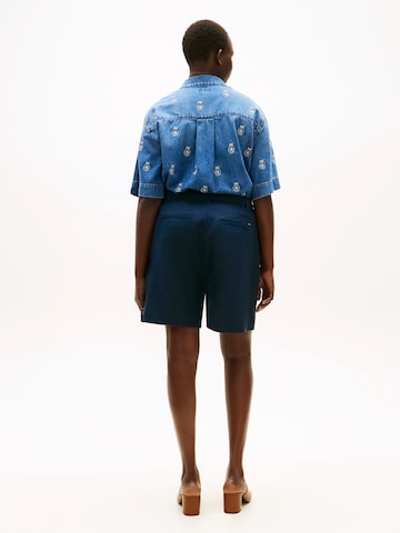 regular Pantaloni con pieghe di Tommy Hilfiger Curve in blu