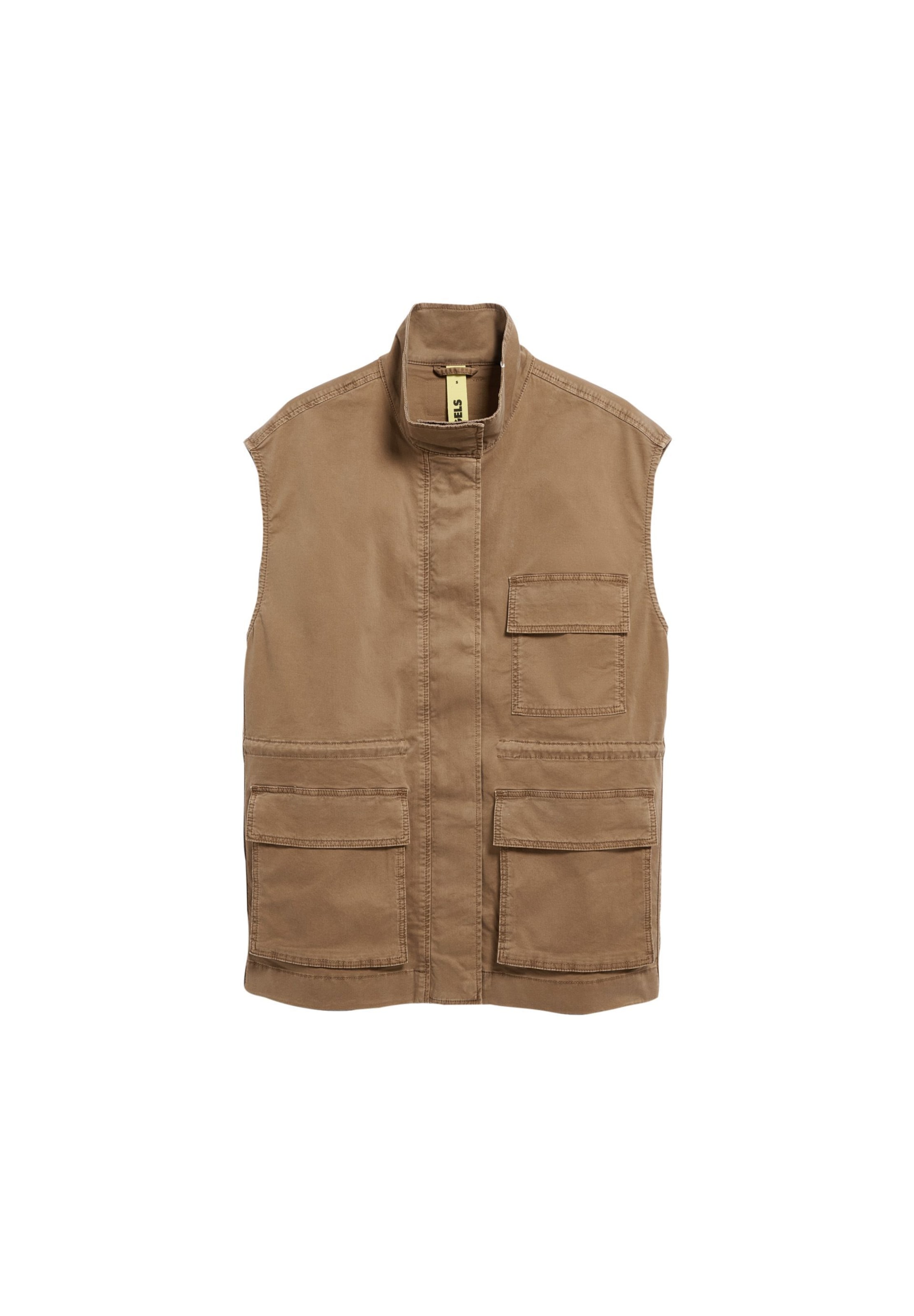 ARMEDANGELS Bodywarmer in Bruin: voorkant