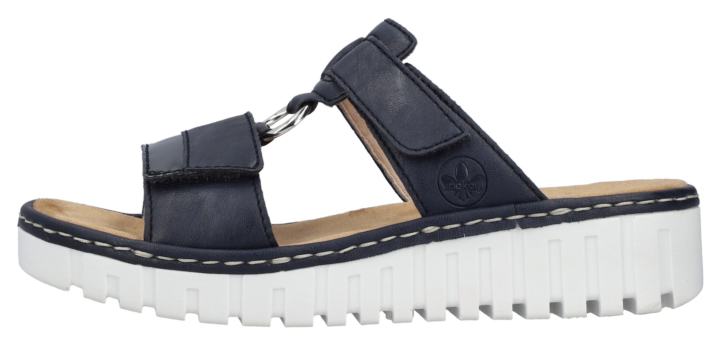 Rieker Pantolette in Blau: Vorderseite