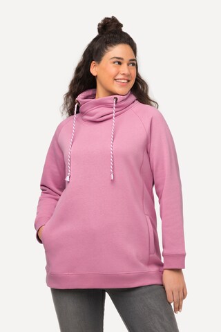 Ulla Popken Sweatshirt in Roze: voorkant