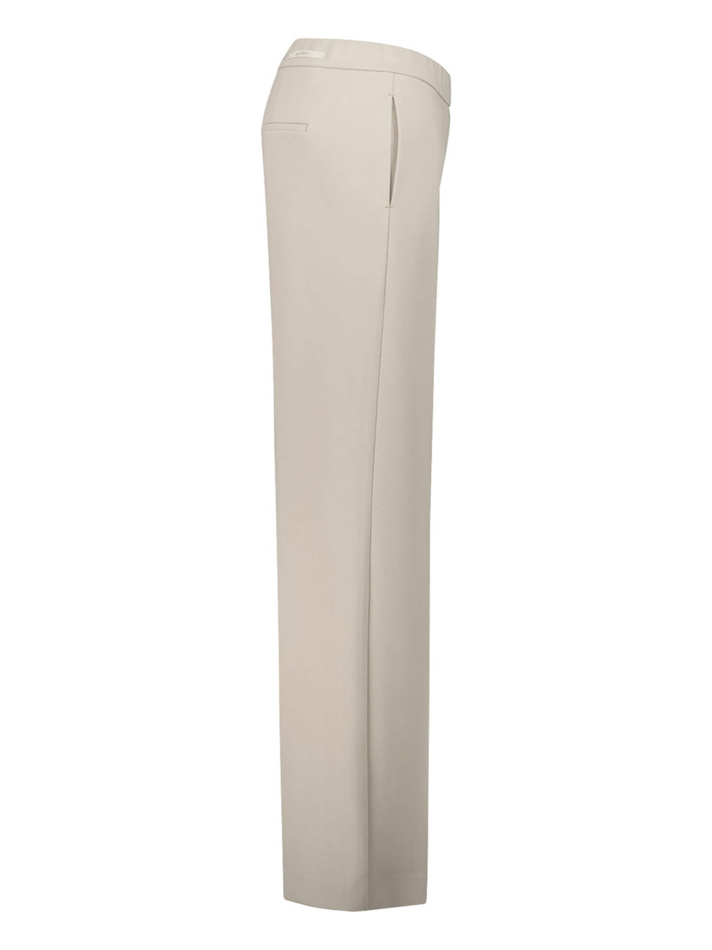 Gardeur Regular Trousers with creases 'Franca800' in Beige