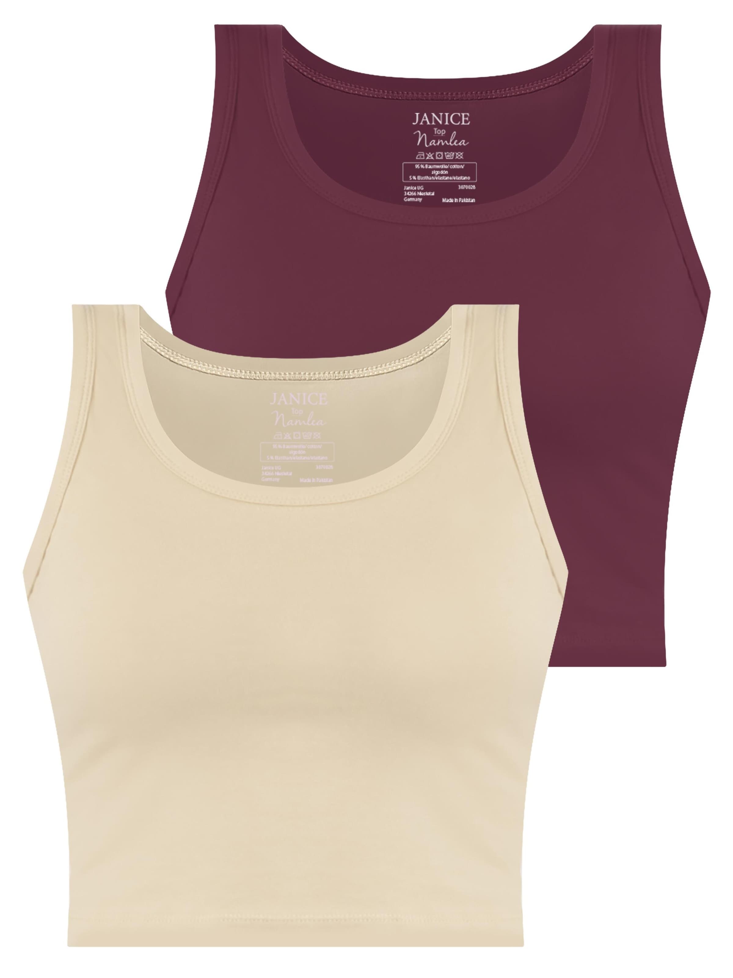 Top di Janice in beige: frontale
