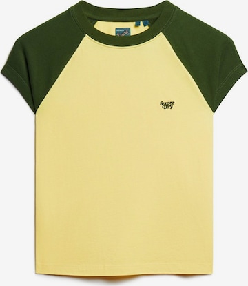 T-shirt 'Essential' Superdry en jaune : devant
