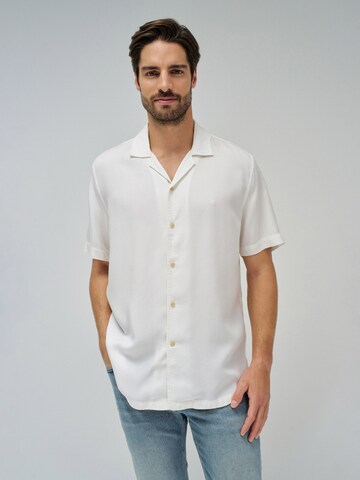 Salsa Jeans Regular fit Overhemd in Beige: voorkant
