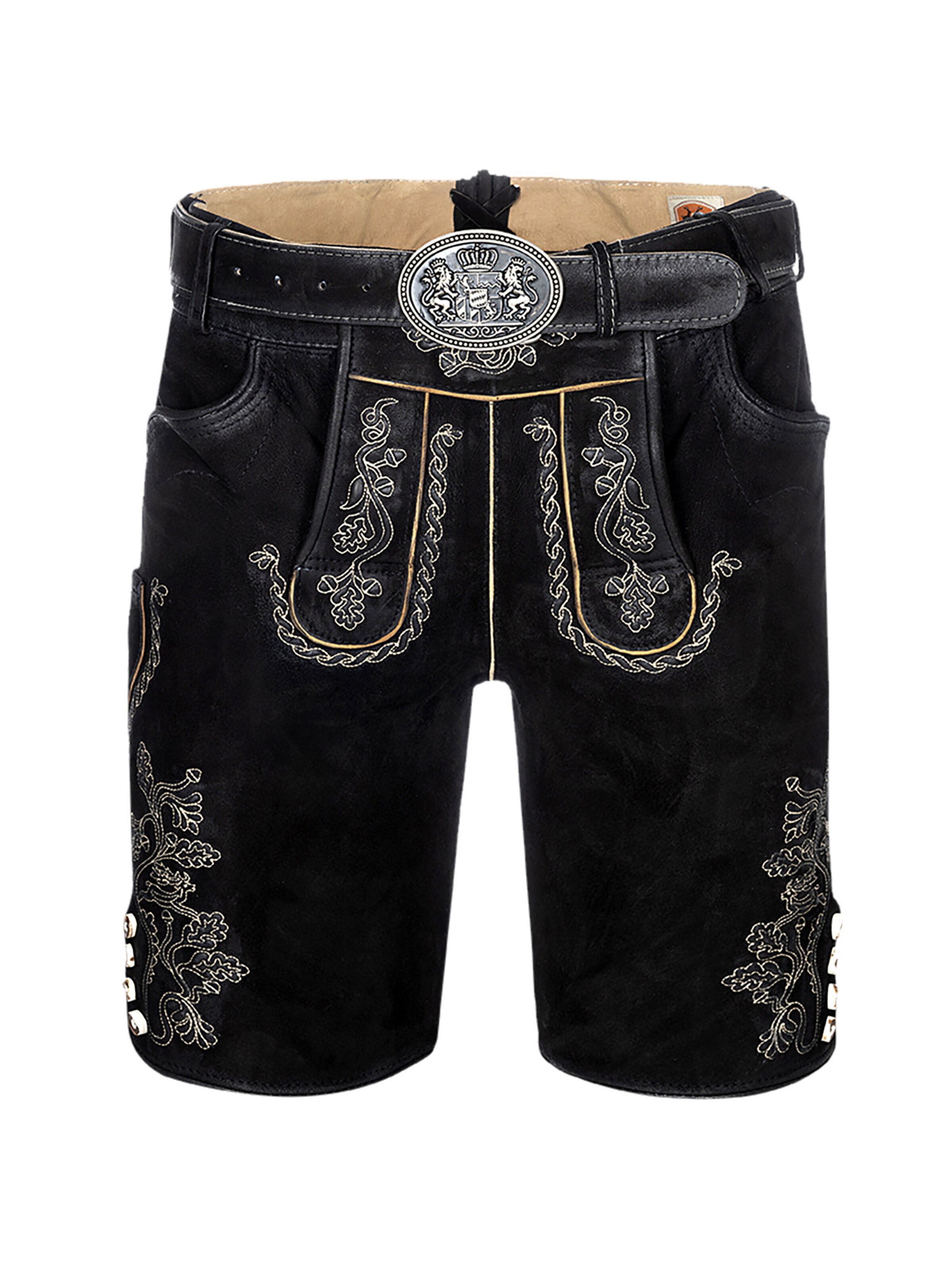 Country Maddox Regular Traditional Pants 'Horn' in Black: front
