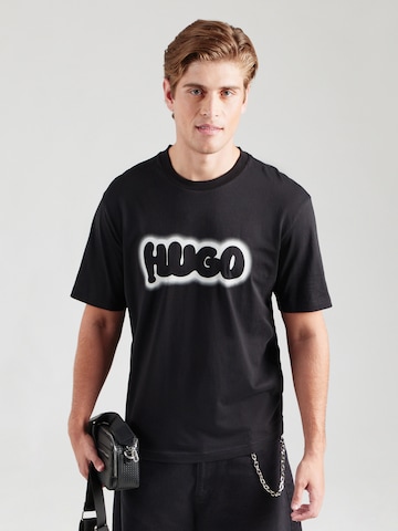 HUGO T-shirt 'Nulibax' i svart: framsida