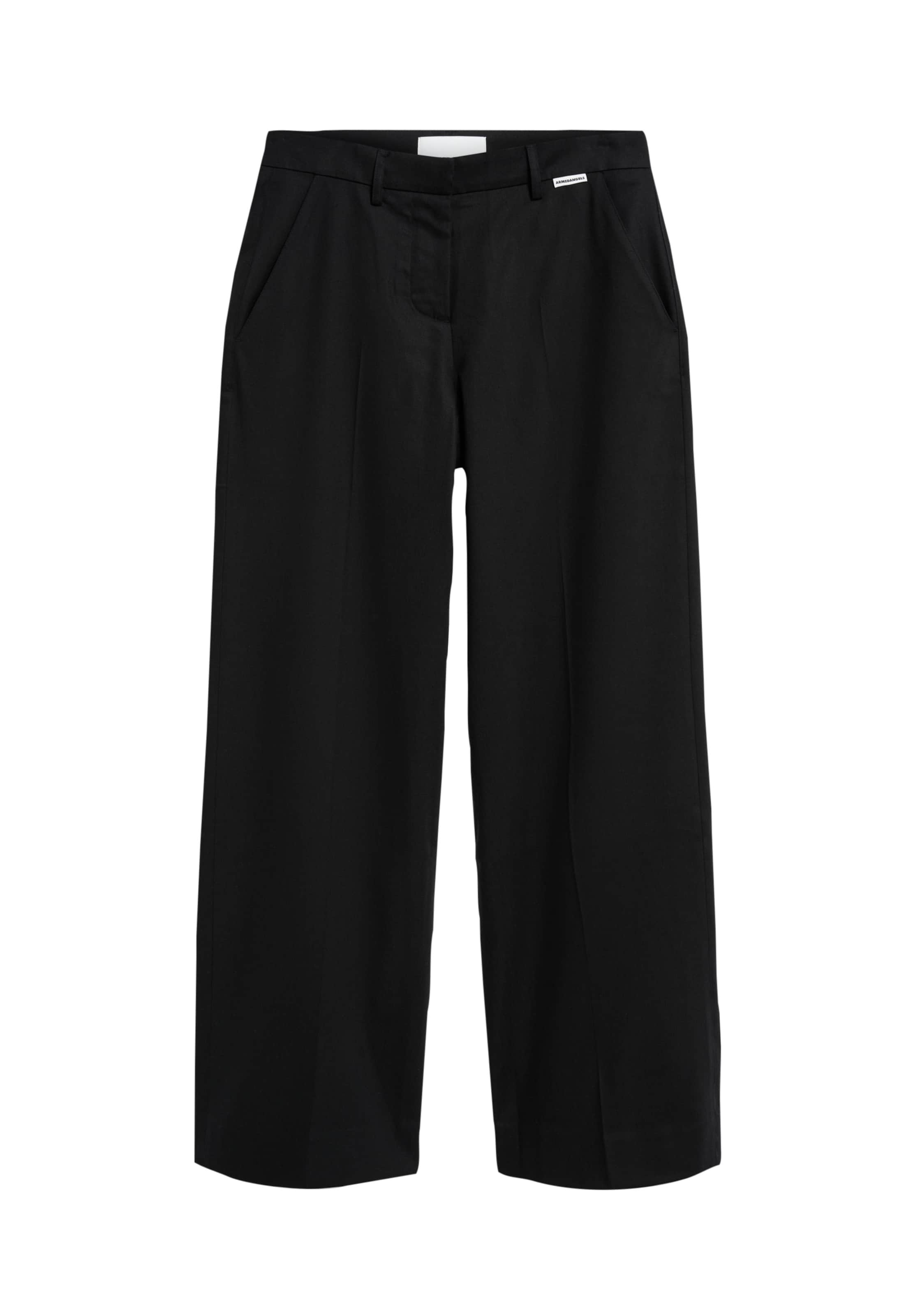 Regular Pantalon à plis 'Leandraa' ARMEDANGELS en noir : devant