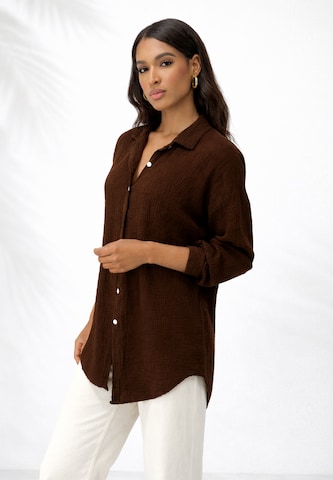Chemisier Elara en marron