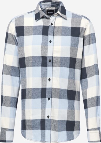 Only & Sons Button Up Shirt 'Gudmund' in Blue: front