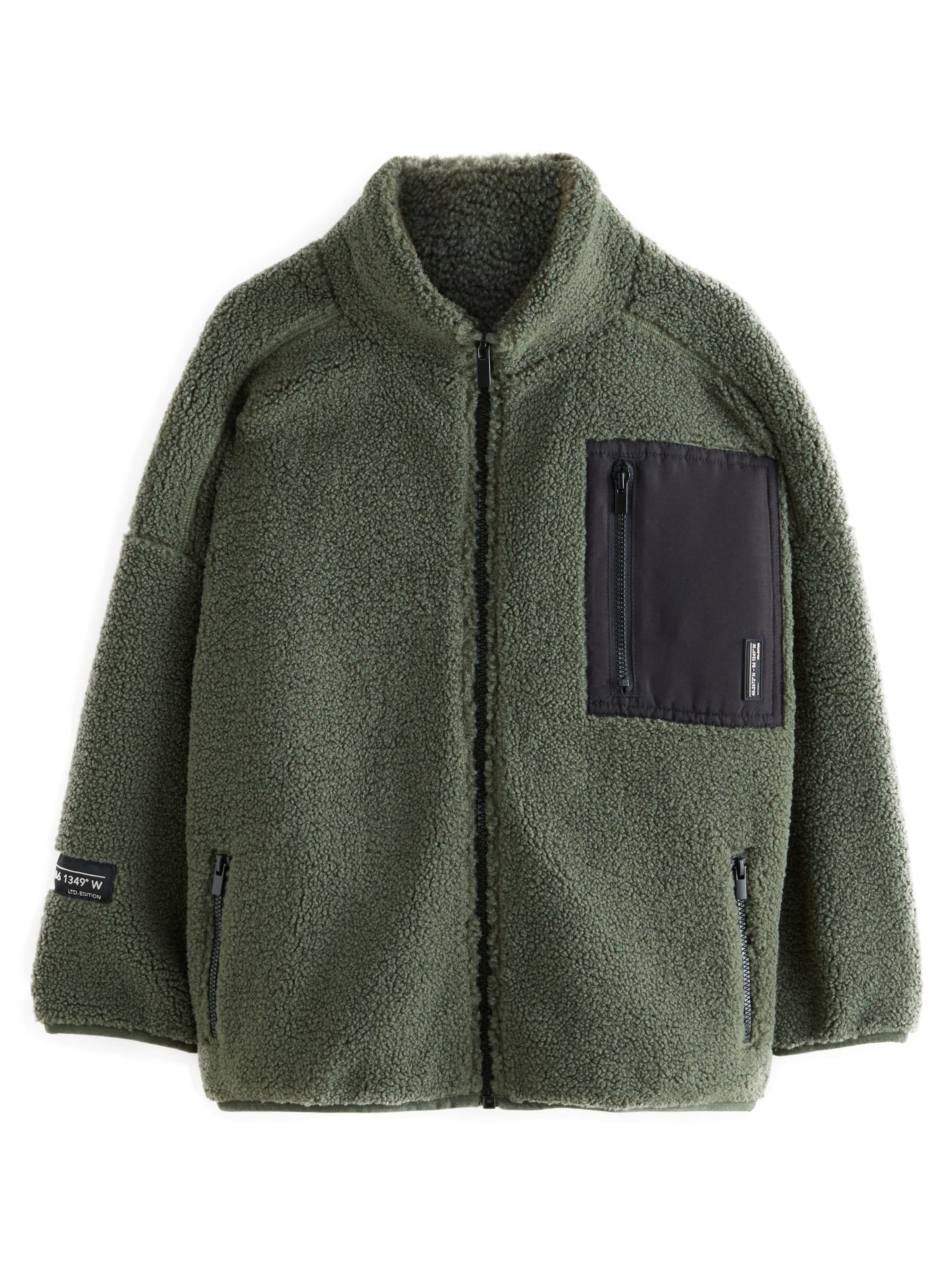 Next Fleecejakke i grøn: forside