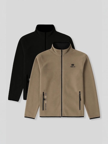 Giacca di pile di Tommy Life in marrone: frontale