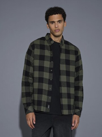 BLEND Regular fit Button Up Shirt ' BHBuster ' in Green