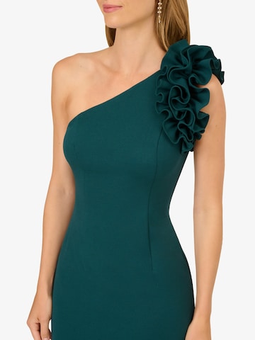 Adrianna Papell Evening dress 'One Shoulder Ruffle Crepe Gown' in Green