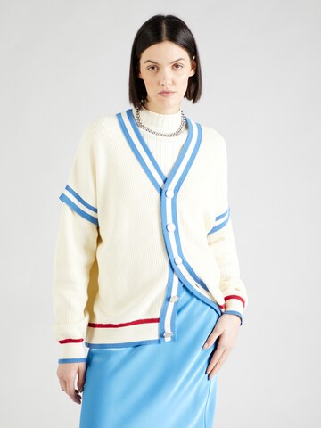 GCDS Knit Cardigan in White