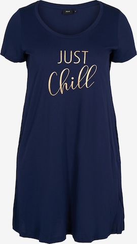 Chemise de nuit 'MALBA' Zizzi en bleu : devant