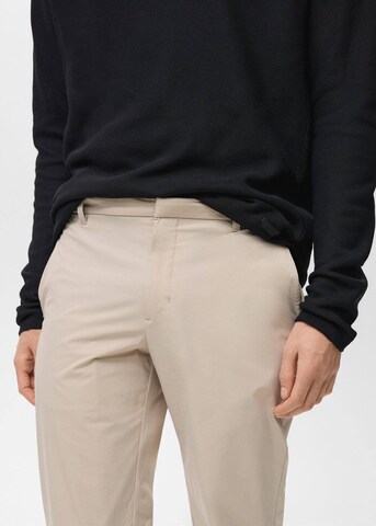 MANGO MAN Slim fit Pants 'Due' in Beige