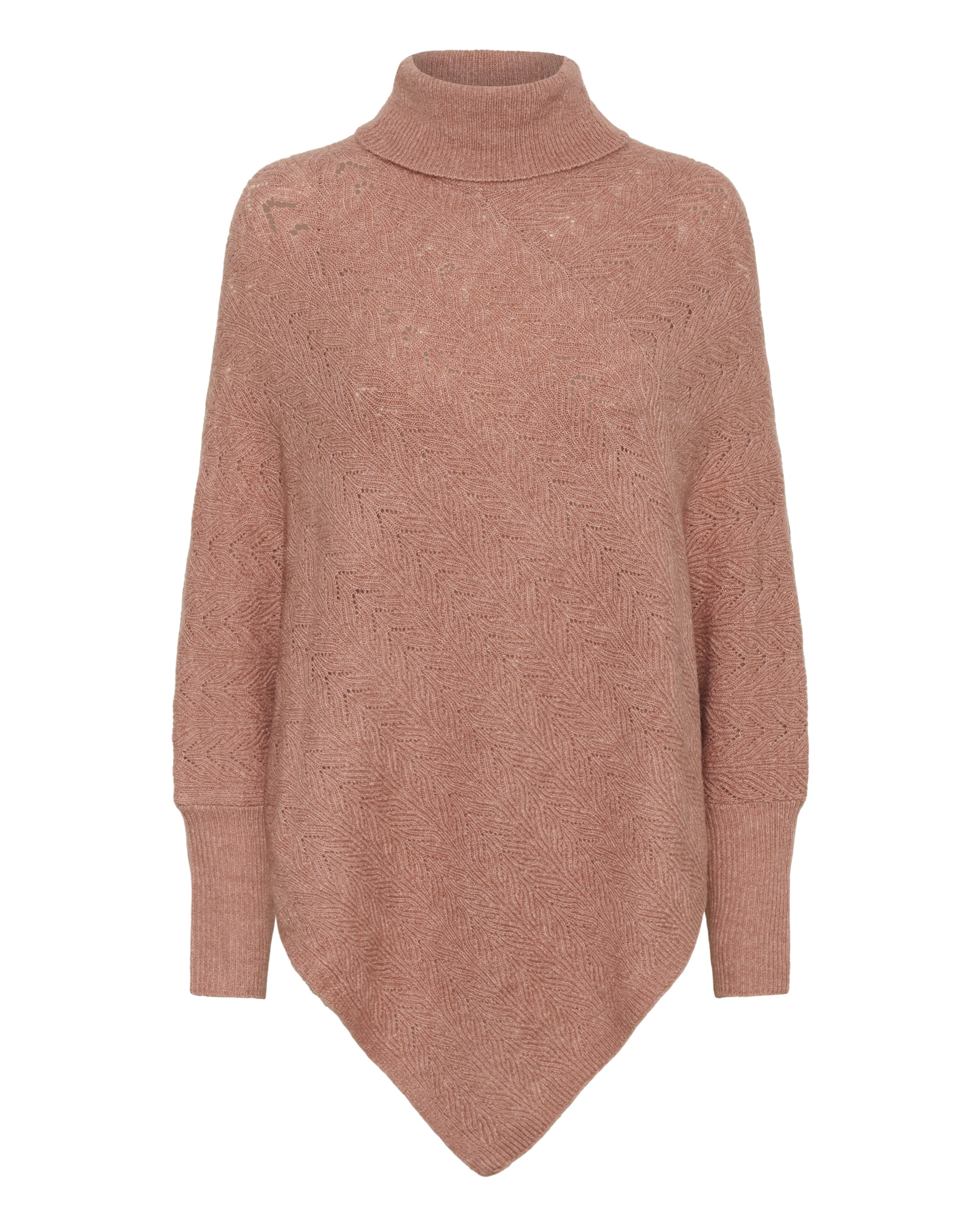 Kaffe Poncho 'KAJennie' in pinkmeliert, Produktansicht