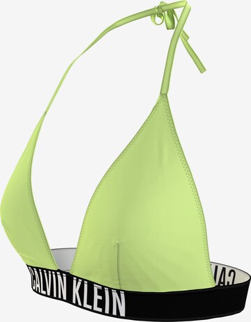 Calvin Klein Swimwear Triangle Bikini Top in Green