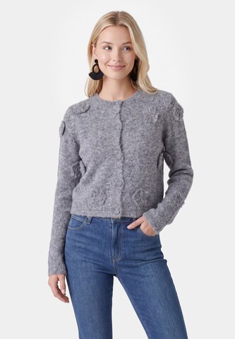 IZIA Knit Cardigan in Grey: front