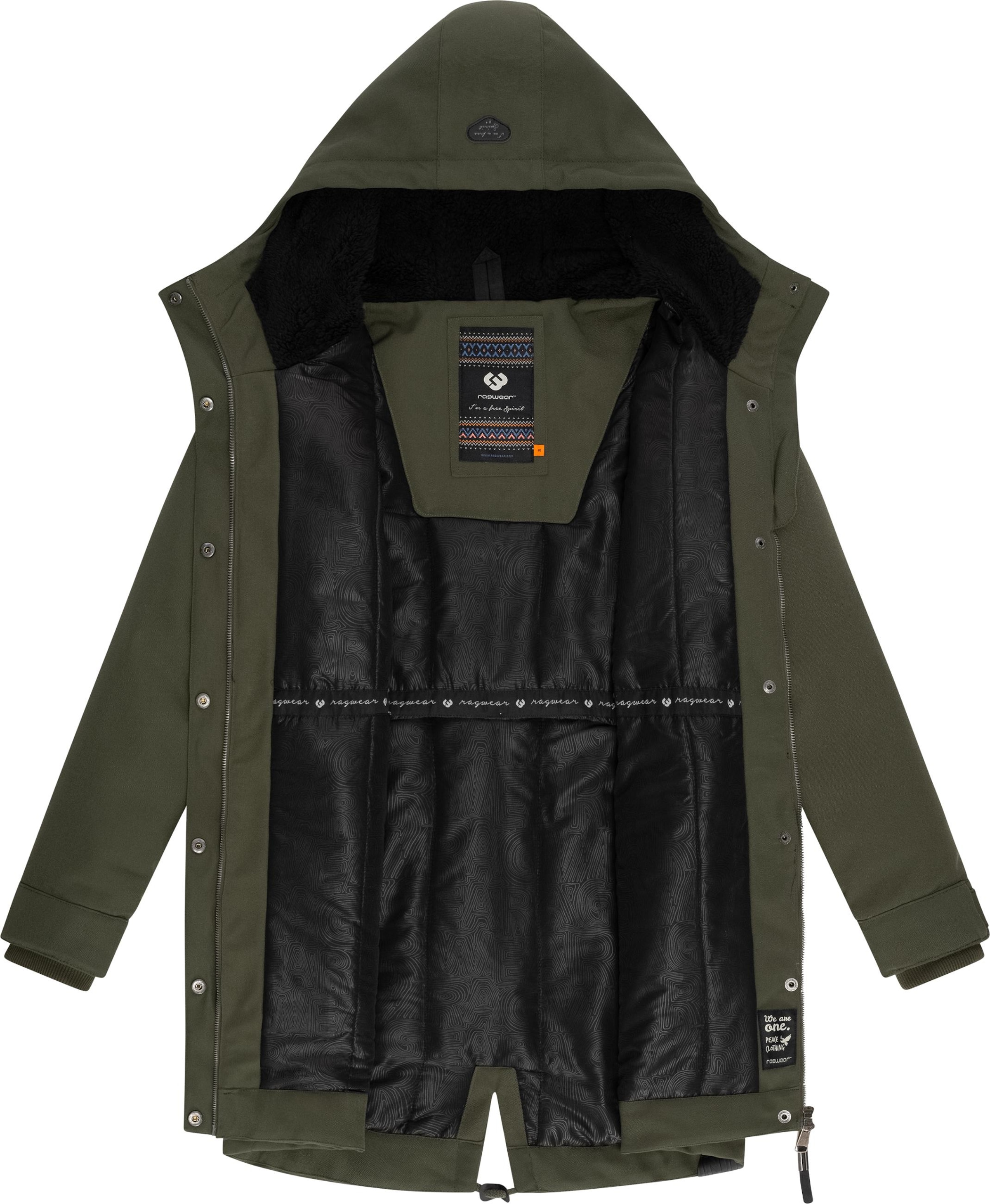 Giacca invernale 'Canny' di Ragwear in verde