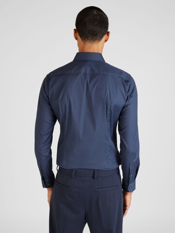 Coupe slim Chemise business 'P-HANK' BOSS en bleu