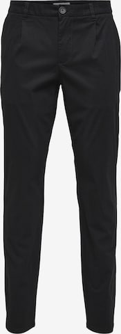 Pantaloni con pieghe 'ONSCam' di Only & Sons in nero: frontale
