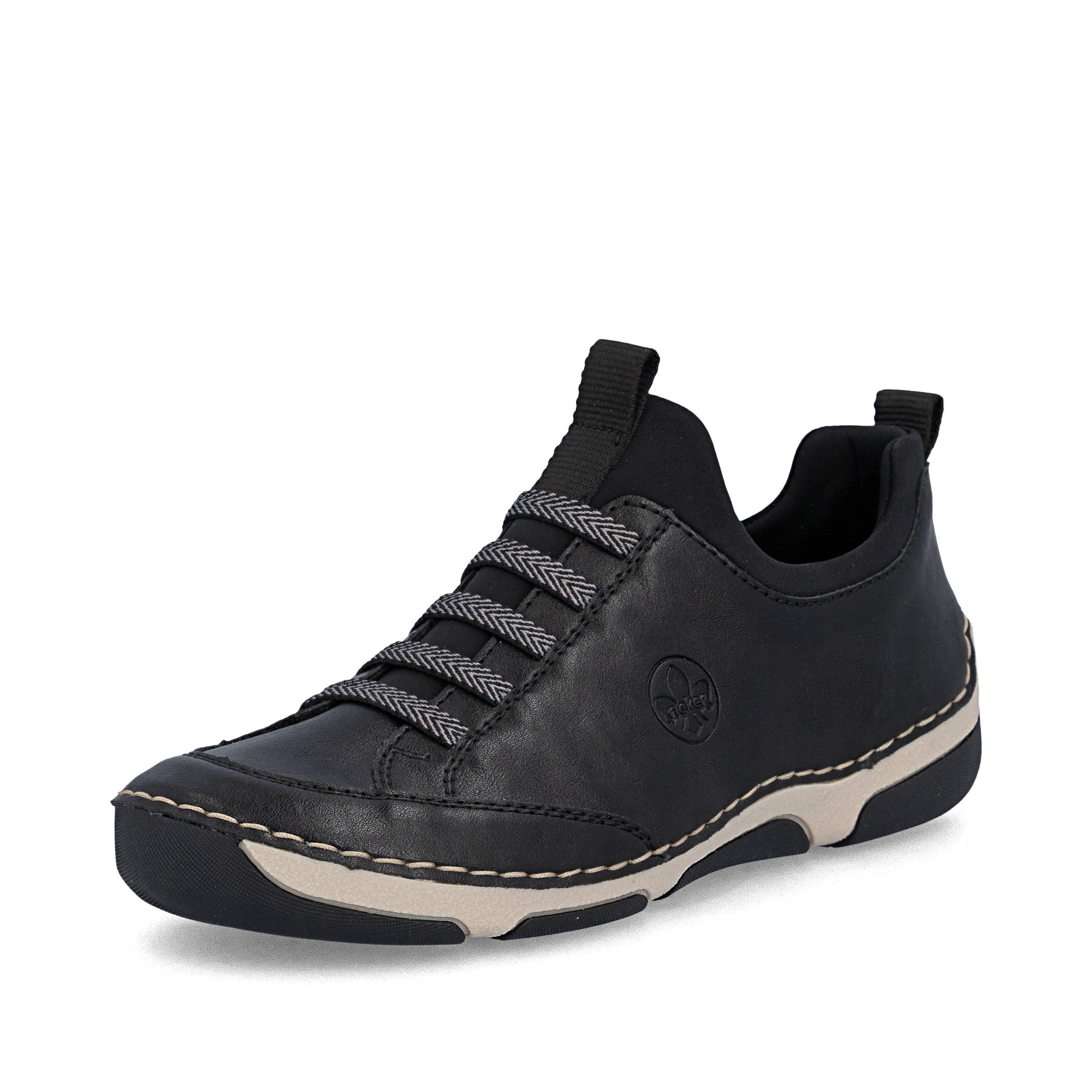 Slip on Rieker en noir : devant