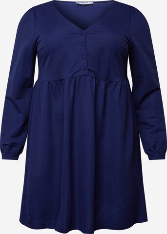 Robe-chemise 'Elva' ABOUT YOU Curvy en bleu : devant
