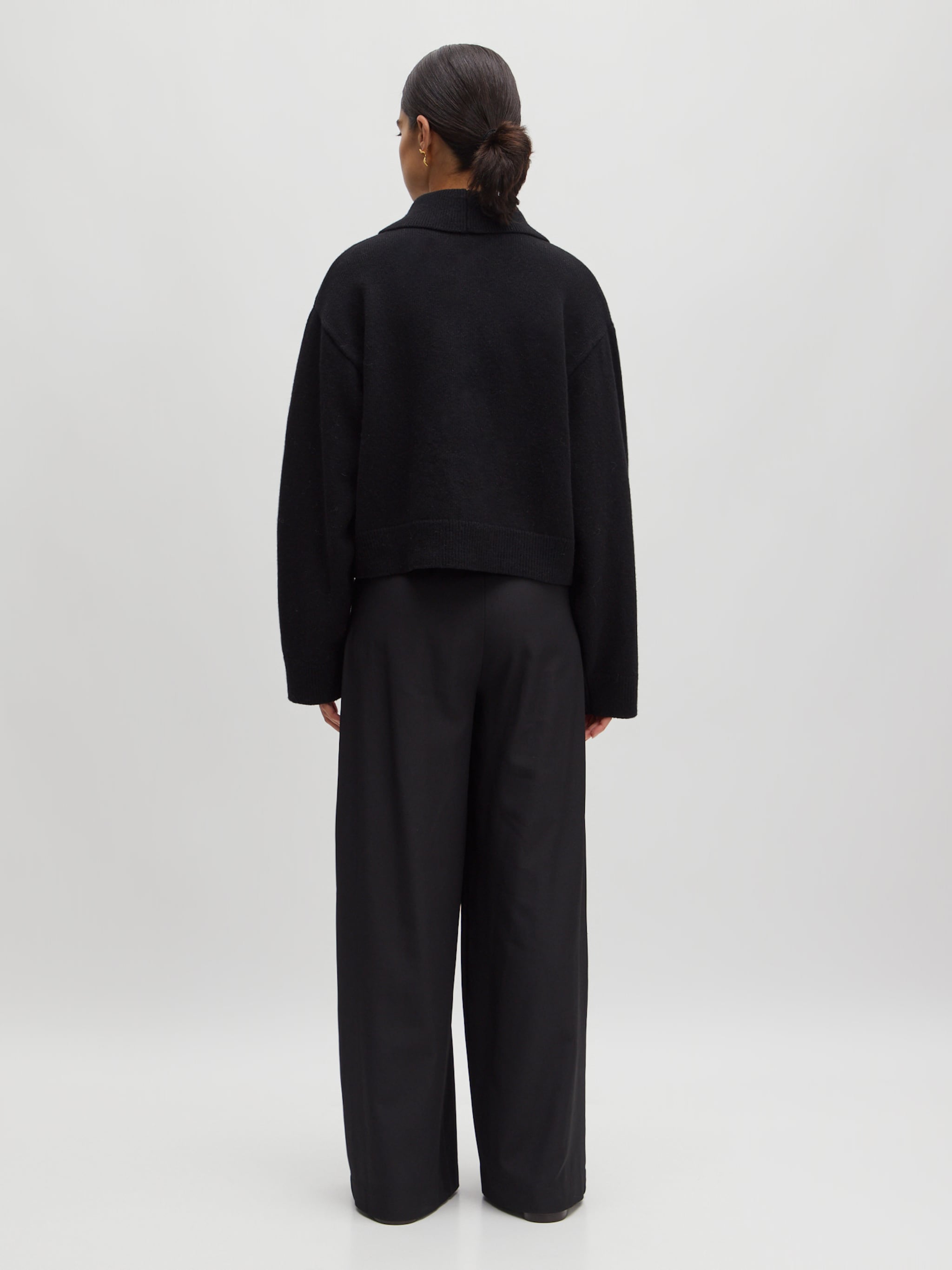 EDITED Producten Gebreid vest 'Edda' Zwart