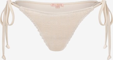 Moda Minx Bikini Bottoms 'Scrunch Tie Side Bottom' in Beige: front