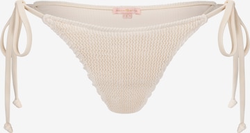 Moda Minx Bikinibroek 'Scrunch Tie Side Bottom' in Beige: voorkant
